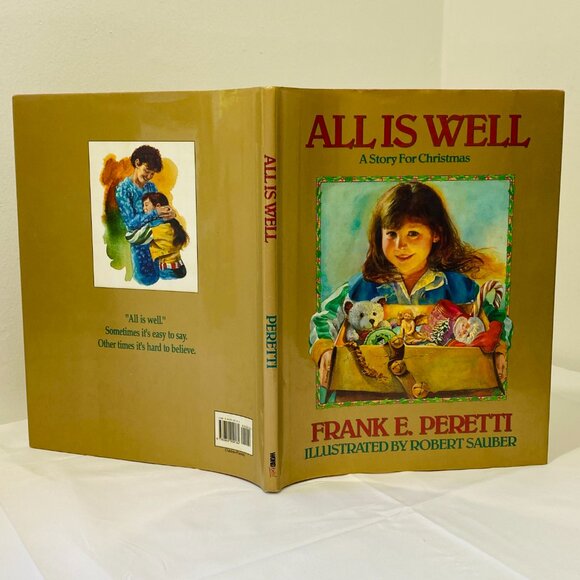 Kids: ALL IS WELL - A STORY FOR CHRISTMAS Frank E. Peretti, Word 1991 HC DJ Fine - Picture 2 of 5